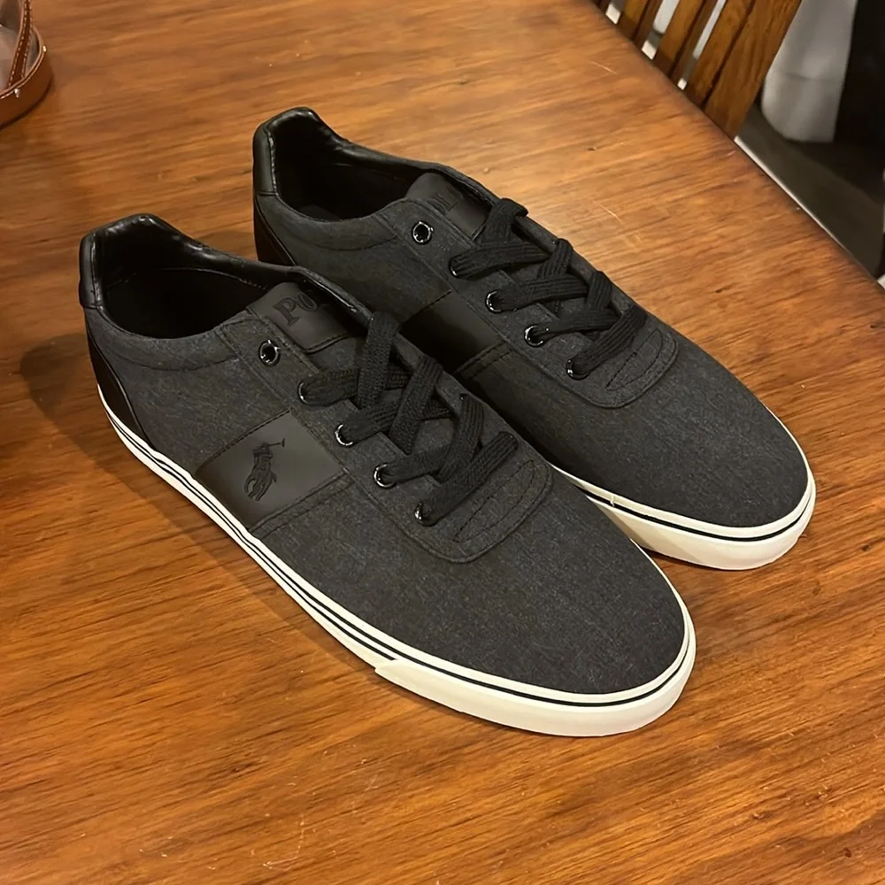 Polo Ralph Lauren Hanford black heather ripstop Shoes Sneakers new Mens Sizes